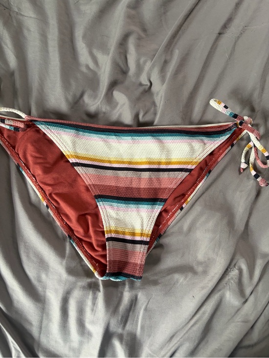 Billabong Other - Billabong Rust & Multi-Stripe Tie-Side Bikini Bottom